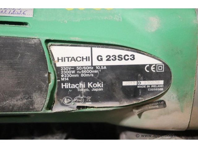 Zware haakse slijptol hitachi g23sc3 - afbeelding 4 van  4