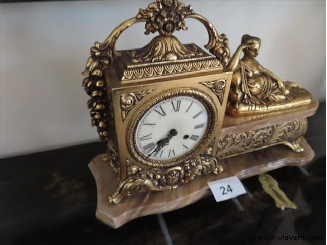 Zware klok 55x18cm hoogte 40cm - afbeelding 2 van  4