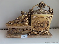 Zware klok 55x18cm hoogte 40cm - afbeelding 4 van  4