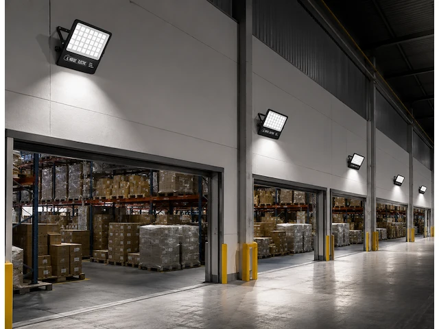 Zware led floodlight – 600w – 6400k koud wit – ip65 – borneo-600 (2 stuks) - afbeelding 1 van  5