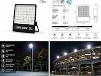 Zware led floodlight – 600w – 6400k koud wit – ip65 – borneo-600 (2 stuks) - afbeelding 3 van  5