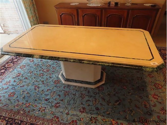 Zware marmeren tafel 106x210x75cm - afbeelding 1 van  6