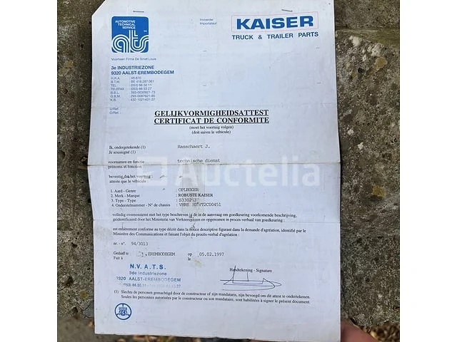 Zware overdekte oplegger kaiser s3302g37(vin:vrhs3302vt2c00451) - afbeelding 8 van  35