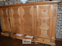 Zware uitschuifbare tafel met 6 stoelen en kast - afbeelding 6 van  7