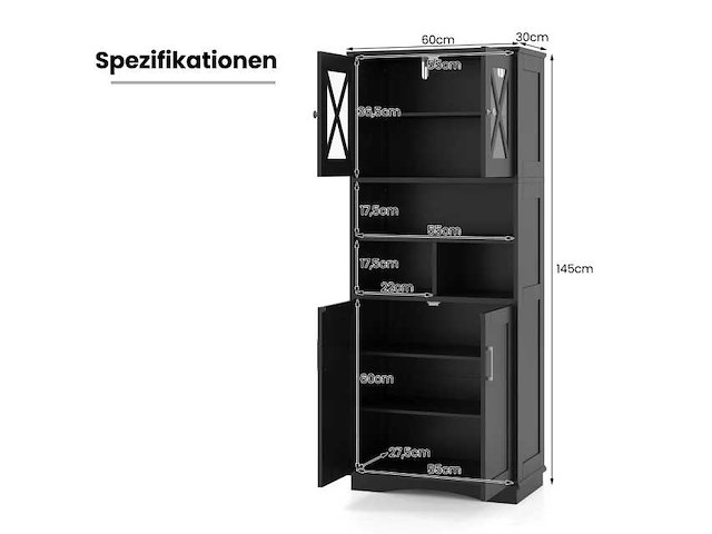 Zwart badkamermeubilair - afbeelding 2 van  6