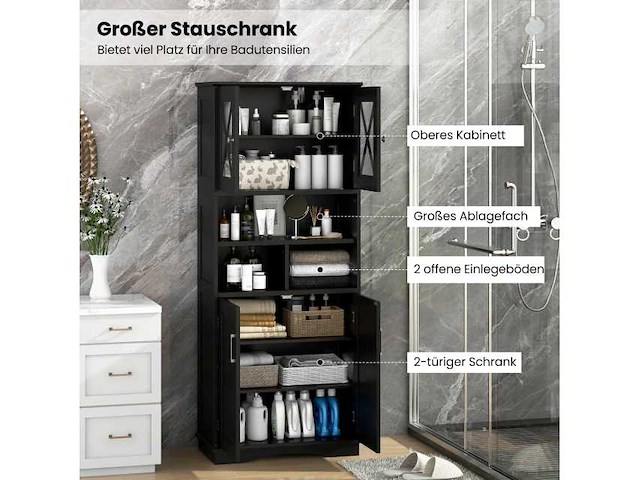Zwart badkamermeubilair - afbeelding 4 van  6