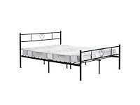 Zwart metalen buisbed - 140 x 190 cm - afbeelding 3 van  5