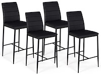 Zwart ontwerp pvc-kruk (x4) - afbeelding 3 van  9