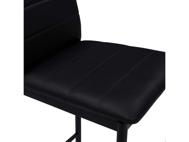 Zwart ontwerp pvc-kruk (x4) - afbeelding 8 van  9