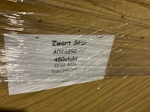 Zwart star kartonnen verpakkingschaaltjes (2700x) - afbeelding 1 van  1