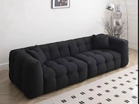Zwarte bouclé sofa