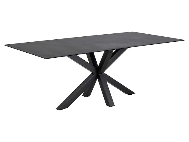 Zwarte eettafel hennie 200x100 cm met keramiekblad - afbeelding 3 van  7