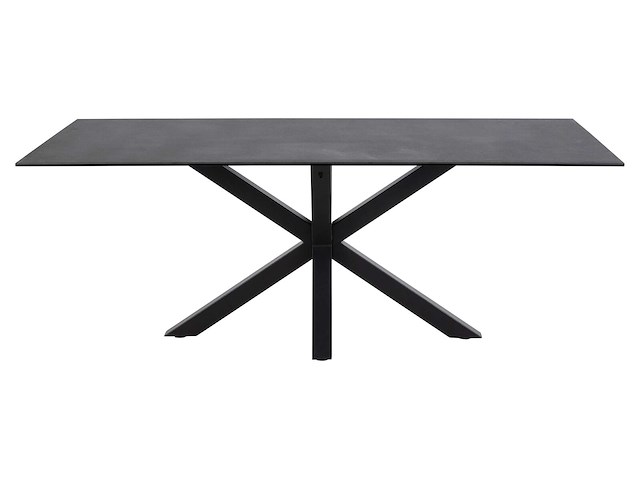 Zwarte eettafel hennie 200x100 cm met keramiekblad - afbeelding 4 van  7