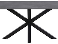 Zwarte eettafel hennie 200x100 cm met keramiekblad - afbeelding 4 van  7