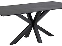 Zwarte eettafel hennie 200x100 cm met keramiekblad - afbeelding 3 van  7
