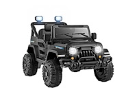 Zwarte elektrische afstandsbediening met offroad-wielen en verlichting - afbeelding 2 van  7