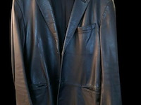 Zwarte lederen jas frans billen - afbeelding 1 van  2