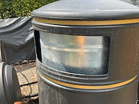Zwarte plastic vuilbakken met metalen binnenbak (5x) - afbeelding 6 van  7