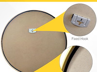 Zwarte ronde spiegel (60 cm) - afbeelding 4 van  4