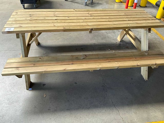 Zweedse picknicktafel - afbeelding 1 van  3