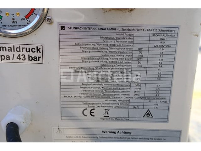 Zwembadwarmtepomp steinbach waterpower 5000 - afbeelding 3 van  7