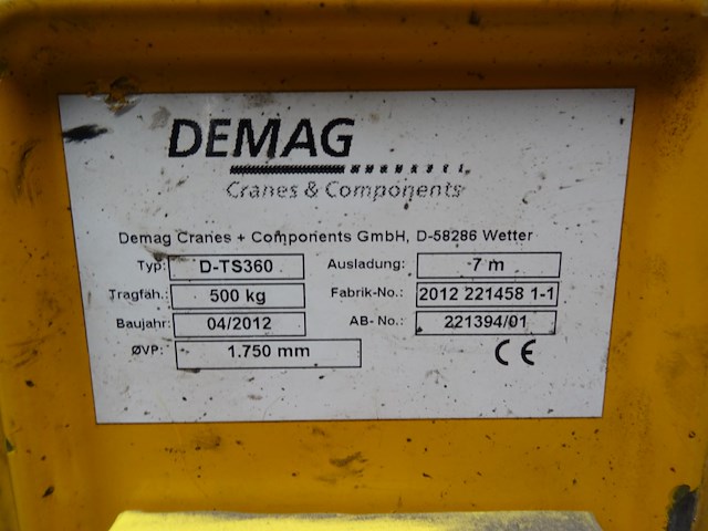 Zwenkarm demag - afbeelding 8 van  8