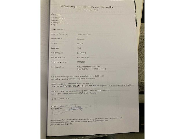 Zwenkarm standaert 7,6m 1000kg - afbeelding 7 van  10