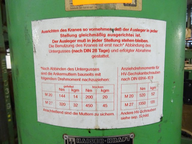 Zwenkkraan kaiser kraft - afbeelding 6 van  7