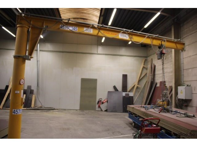 Zwenkkraan konecranes, ms 6.0, 320 kg capaciteit, 8000 mm uitlading, bouwjaar 2019, met vacuümheffer righetti, p3a330k-3000, 330 kg hefcapaciteit, bouwjaar 2019, werking niet gekend - afbeelding 1 van  7