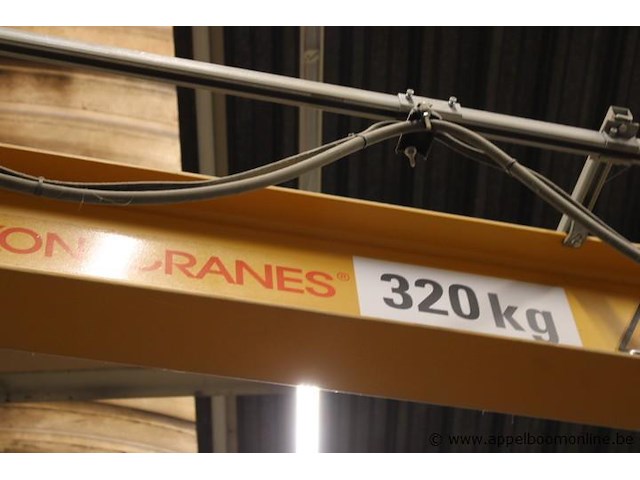 Zwenkkraan konecranes, ms 6.0, 320 kg capaciteit, 8000 mm uitlading, bouwjaar 2019, met vacuümheffer righetti, p3a330k-3000, 330 kg hefcapaciteit, bouwjaar 2019, werking niet gekend - afbeelding 7 van  7
