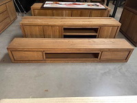 Zwevend tv meubel massief eik - afbeelding 1 van  2