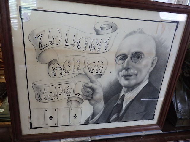 Zwijgen achter 't spel (origineel) - afbeelding 1 van  2