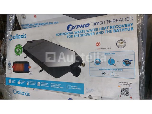 Zypho slim 50 horizontal water drain heat recovery / douchewarmteterugwinningsysteem (nr. 15-10) - afbeelding 5 van  5